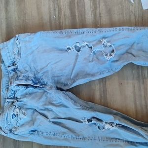 Abercrombie and Fitch blue distressed ripped jeans size 36